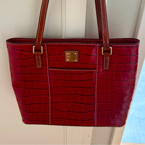 Dooney & Burke Red Crocodile Leather Purse - Picture 1 of 5